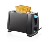 Grille Pain 2 Fentes Extra Larges Et Longues 650W Grille Pain Noir Toaster Petit Electromenager Pour Petit Déjeuner - Grill Pain