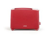 Grille-pain 2 fentes - LIVOO - DOD162RC - 750 W - Thermostat réglable : 7 niveaux - Rouge