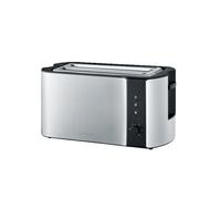 Grille-pain 2 fentes - SEVERIN - AT2590 - Toaster compact 4 tranches, réglage dorage, décongélation, tiroir à miettes, inox