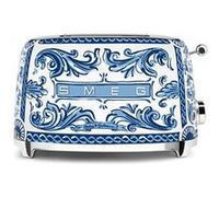 Grille pain 2 fentes Smeg Blu Mediterraneo Dolce & Gabbana TSF01DGBEU DG 950 W Bleu et Blanc Bleu et blanc H