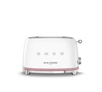 Smeg Grille-pain 2 tranches TSF01IDFEU Ines de la Fressange Esthétique Années 50 Blanc
