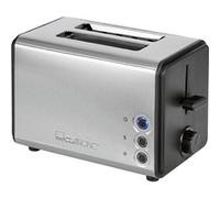 Clatronic Grille-pain TA 3620 – 850 W – Boîtier inoxydable – Grille réchauffe-viennoiseries amovible