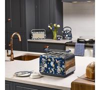 Grille-pain 4 Tranches Laura Ashley inox Vintage avec Réchauffe Viennoiserie