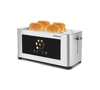 Grille-Pain 4 Tranches Tactile LED, Fentes Longues Extra Larges 4 cm Auto-Centrage, 6 Niveaux de Dorage + Icônes, Modes