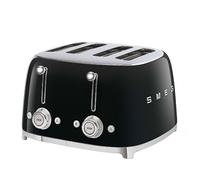 Smeg Grille-Pain 4 tranches TSF03 noir 2x 6 niveaux de brunissement