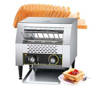 Grille-pain à bande transporteuse commerciale, four électrique en acier inoxydable, modèle de table robuste pour restaurants, cafés, pour rôtir des petits pains et des bagels. (450 pièces/H)