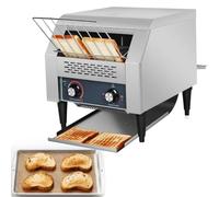 Grille-pain à convoyeur de comptoir robuste 1300 W restaurants et boulangeries, acier inoxydable de qualité alimentaire