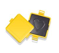 Grille-pain à -ondes, machine à sandwich, plateau de gril, motif de cœur, cuisson non électrique pour le petit déjeuner, repas rapides, matériau métallique en Silicone 170x145x35mm (Jaune)