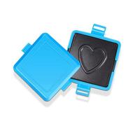 Grille-pain à -ondes, machine à sandwich, plateau de gril, motif de cœur, cuisson non électrique pour le petit déjeuner, repas rapides, matériau métallique en Silicone 170x145x35mm (bleu)