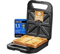 Grille-Pain À Sandwich Proficook Pouvant Cuire 4 Sandwichs À La Fois Plaques Antiadhésives Pas De Brûlures 1600 W In[PE709]