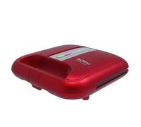 Grille-pain à sandwich - Solac - 750W - Plaques 21,5x12,5 cm - Antiadhésif - Compact - Rouge - Stockage vertical