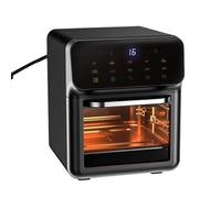 Grille-Pain Airfryer - Four Rotatif Air Fryer De Comptoir | Deshydrateur 2 Niveaux 15L Taille Familiale Avec Fenêtre De Visualisation Pour Rôtir Cuire Griller Steak Poulet Pizza