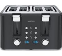 Grille-pain Arendo, 4 fentes courtes, pour 4 tranches, 1750 W, automatique, acier inoxydable, double paroi thermo-isolante