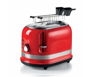 Grille-pain Ariete 0149 Deux pinces Six niveaux de brunissement différents Trois fonctions Rouge 815 W