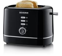 Severin Grille-pain AT 4321 – 850 W, 2 fentes, réglage du degré de brunissage, décongélation, noir