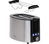 Grille Pain Avec 2 Fentes 850w Gris Noir