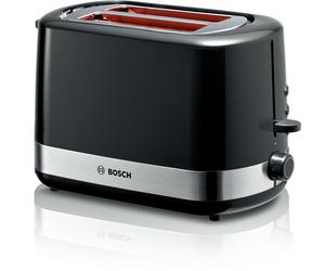Grille-pain Bosch TAT6A513 2 tranches 800 W Noir, Acier inoxydable