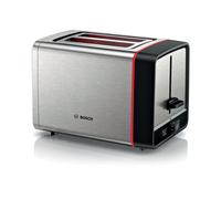 Grille-pain Bosch TAT6M420 Inox 2 Tranches 970W, Commandes Rotatives, Fonctions Réchauffage/Décongélation, Tiroir Ramasse-Miettes, 220-240V, Câble 0.9m