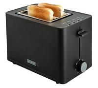 Bourgini Grille-pain noir avec fentes extra larges pour sandwiches - Avec pinces à sandwich