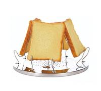 Grille Pain Camping, Toaster Pliable 4 Tranches pour Réchaud à Gaz, Grille Pain Portable pour Familles, Idéal pour Pique Niques en Plein Air