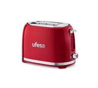 Grille Pain Classic PinUp 2 Tranches 850W 7 Niveaux de Brunissage Acier Inoxydable Rouge