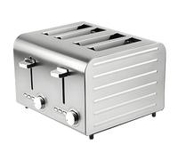 Grille-pain Commercial 2/4/6 Tranches En Acier Inoxydable, 7 Niveaux De Brunissage Avec Fonctions De Réchauffage Des Surgelés Et D'annulation, éjection Automatique, Plateau Ramasse-miettes A 4-Slices