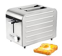 Grille-pain commercial à 2/4/6 tranches en acier inoxydable avec 7 niveaux de brunissement, fonction congelée/annulation/réchauffement, pop-up automatique et bac ramasse-miettes amovible pour la