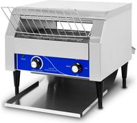 Grille-pain continu VERTES avec tapis roulant en acier inoxydable (2640W, 230V, Gastro Profi pour toasts et burgers, compartiment d'ajout, 2 compartiments de sortie)