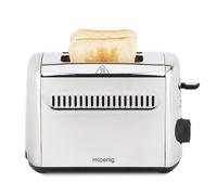 H.Koenig Grille Pain Toaster 2 Tranches TOAS9 Fentes larges 40mm Inox vintage, 7 Niveaux brunissage, Décongélation, Rapide uniforme, Remontée extra-haute, Pain, muffin, bagel, Nettoyage facile, 950W