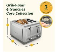Grille-pain - CUISINART - Core Collection - 4 tranches - Acier inoxydable - QuickView™