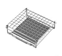 Grille-pain de camping portable en acier inoxydable pour griller du pain et d'autres aliments (m)