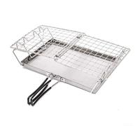 Grille-pain de randonnée fabriqué en acier inoxydable résistant à la corrosion avec design pliable pour les espaces restreints et compatibilité fiable avec cuisinière à gaz