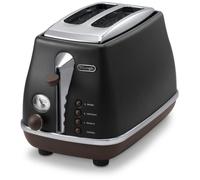 Grille-pain - DELONGHI - CTOV2103.BK - 900 W - 2 fentes - Noir mat / Chocolat