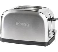 Grille-pain deux tranches - HKoeNIG - TOS7 - 850 W - Acier inoxydable
