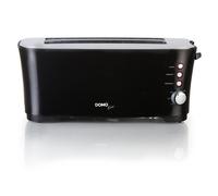 Grille-pain DOMO - 2 emplacements - Noir - 1350W - Fonction dégivrage - 7 niveaux de dorage