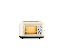 KitchenCook Grille-pain TOASTEO GLASS – 2 fentes 800 W – Fenêtre verre trempé Beige