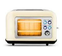 Grille Pain Double Fente Avec Fenetre Toasteo Glass Beige Kitchencook G