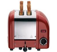 Dualit Grille Pain 2 Fentes Classic Vario - Toaster Grille Pain Inox Fabriqué au Royaume-Uni - Éléments ProHeat® Exclusifs - Fentes Individuelles, Décongélation, Minuterie Mécanique - Rouge