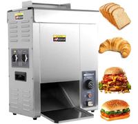 Grille-pain électrique à hamburger - Design vertical commercial, contrôle de la température 50-300 °C, bouton de réglage de l'épaisseur, plateau en acier inoxydable, capacité de grillage illimitée