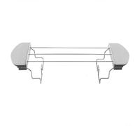 Grille-pain en acier inoxydable pour tranches de pain et sandwichs, 26 x 9,2 x 5 cm, résistant à la chaleur, avec poignées anti-brûlures, compatible avec la plupart des aliments (gris)