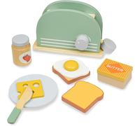 Grille-pain en bois pour enfants Set de cuisine Accessoires toast petit déjeuner