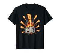 Grille-Pain en colère Explosion Dessin animé Petit déjeuner Chaos T-Shirt