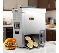 Grille-Pain en Continu - Acier Inoxydable Grilleur Commercial, à Burger avec Ramasse-Miettes, Épaisseur Réglable, 50-300℃ Réglable,pourConvient à Divers Epaisseurs