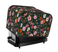 Grille-pain en grappe de fleurs graffiti floral résistant à la poussière résistant à la chaleur universel compatible avec la plupart des grille-pain standard à 4 tranches avec protection contre les