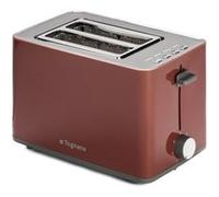 Tognana Grille-pain Iridea en porcelaine, avec pince à pain, récupérateur de miettes, pomme rouge