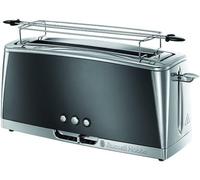 Grille Pain [Fente Longue 2 Toasts/ 1 Tranche Baguette] Luna Gris Inox (Fente Large,6 Niveaux De Brunissage,Surélévation,Décongèle,Réchauffe Viennoiserie,1420W) Toaster 23251-56