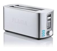 Grille-pain Flama 969FL, 1400W, acier inoxydable, 2 longues fentes, thermostat à 6 réglages, fonctions de décongélation et de réchauffage Inox G