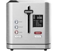 Grille Pain Gastroback 62395 950W 2 Fentes 7 Programmes de Toast LCD Acier Inoxydable Argent Argenté G