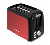 Grille-pain Heinner Tasty 700BKRD HTP-700BKRD, 2 tranches, 7 niveaux de brunissage, fonctions : Décongélation, Réchauffage, Centrage automatique des tranches de pain, Tiroir ramasse-miettes amovible,