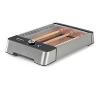 Grille-pain horizontal Orbegozo TO 2030 en acier inoxydable de 600 W avec 6 positions de grillage, permet de griller tout type de